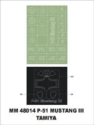 P-51B Mustang III maxi mask for Tamiya 1:48