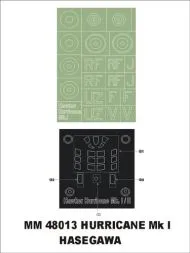 Hawker Hurricane Mk.I maxi mask for Hasegawa 1:48