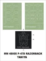 P-47D Razorback maxi mask for Tamiya 1:48