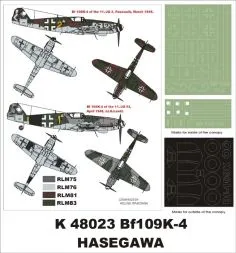 Bf 109K-4 super mask for Hasegawa 1:48