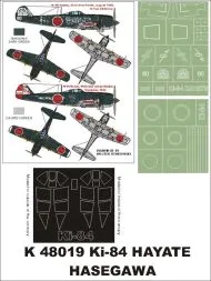 Ki-84 Hayate super mask for Hasegawa 1:48