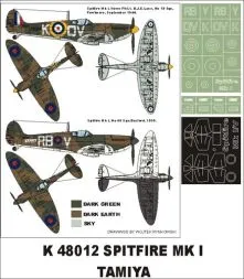 Spitfire Mk.I super mask for Tamiya 1:48