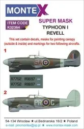 Typhoon I (Car Door) super mask for Revell 1:32