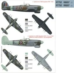 Typhoon I (Car Door) super mask for Revell 1:32