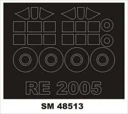 Reggiane 2005 mask for Swort 1:48