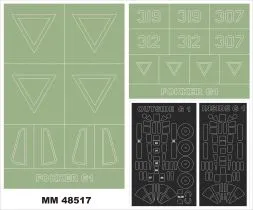 Fokker G-1 maxi mask for Mikromir 1:48