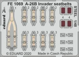 A-26B Invader seatbelts STEEL 1:48
