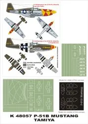 P-51B Mustang super mask for Tamiya 1:48