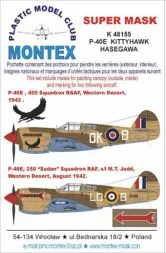 P-40E (Desert RAF) super mask for Hasegawa 1:48