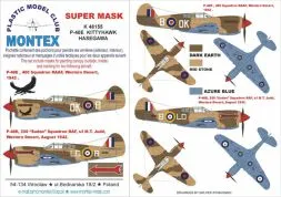 P-40E (Desert RAF) super mask for Hasegawa 1:48