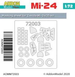 Mil Mi-24V/P/ 35M mask for Zvezda 1:72