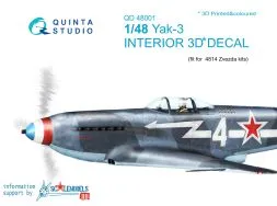 Yak-3 interior for Zvezda 1:48