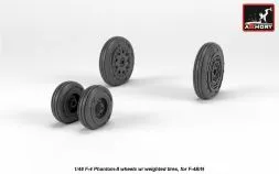 F-4 Phantom-II wheels w/ weighted tires, early 1:48