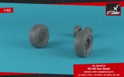 SH-60 Seahawk wheels w/ weighted tires 1:48