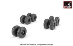 C-160 Transall wheels w/weighted tires 1:72