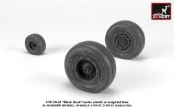 UH-60 Black Hawk wheels w/ weighted tires 1:35