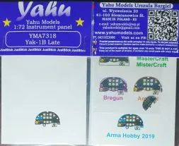 Yak-1B Late - Instument panel 1:72