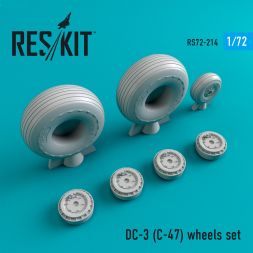 DC- 3 (C-47) wheels set 1:72