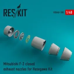 Mitsubishi F-2 closed exhaust nozzles 1:48