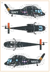UH-2A/B/SH-2 Seasprite early version stencil 1:72