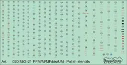 MiG-21 Polish stencils 1:48