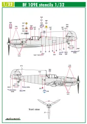 Bf 109E stencils 1:32