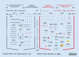 Bf 109E stencils 1:32