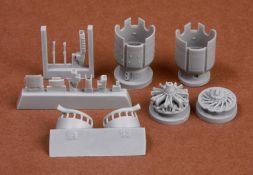 Fiat G.50/bis engine & cowling set for Fly 1:72