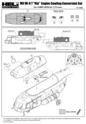 Mil Mi-8T correct engine cowling for Hobby Boss 1:72