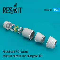 Mitsubishi F-2 closed exhaust nozzles for Hasegawa 1:72