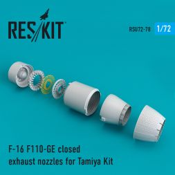 F-16 F110-GE closed exhaust nozzles for Tamiya 1:72