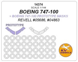 Boeing 747-100 mask for Revell 1:144