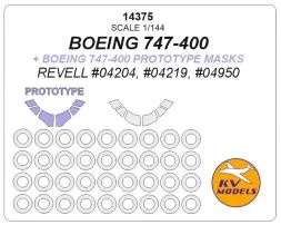 Boeing 747-400 mask for Revell 1:144