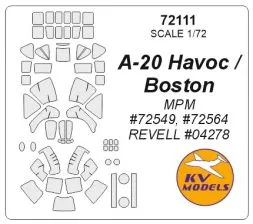 A-20J/ Mk.V Boston mask for MPM 1:72