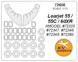 Learjet 55 / 55C / 60XR mask for Amodel 1:72