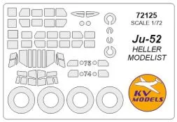 Ju 52 mask for Heller/ KP 1:72