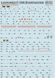 F-104 Starfigter technical stencils 1:72