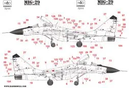 MiG-29 russian stencil 1:72