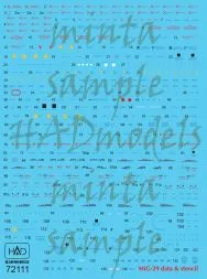 MiG-29 russian stencil 1:72