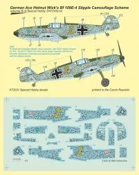 Bf 109E-4 German Ace H. Wick - Motley Camo 1:72