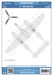 P-38 stencils 1:48