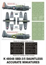 SBD-3 Dauntless super mask for Accurate Miniatures 1:48
