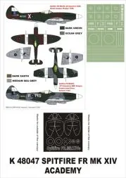 Spitfire FR MkXIV super mask for Academy 1:48