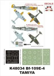 Bf 109E-4 super mask for Tamiya 1:48