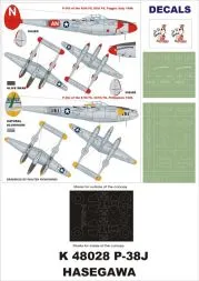 P-38J super mask for Hasegawa 1:48