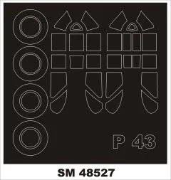 P-43 Lancer mask for Dora Wings 1:48