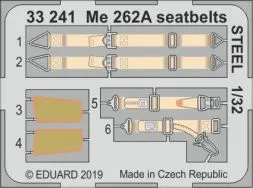 Me 262A seatbelts STEEL 1:32