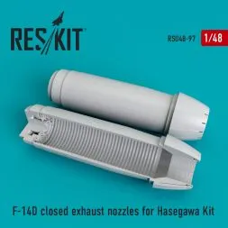 F-14 (D) closed exhaust nozzles for Hasegawa 1:48