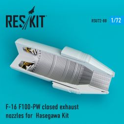 F-16 F100-PW closed exhaust nozzles for Hasegawa 1:72