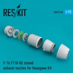 F-16 F110-GE closed exhaust nozzles for Hasegawa 1:72